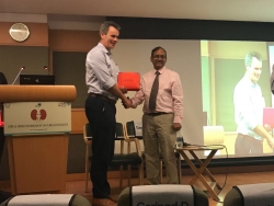 presenting a memento to prof. (dr) john d kelly du